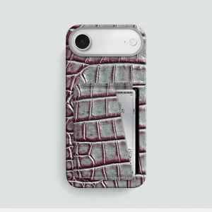 Modern Surface Design Shock Guard Double Card Case 1/1 Cardinal-Shine For iPhone 17 Air In Alligator