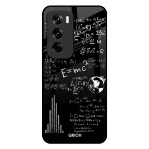 Funny Math Glass Case for Oppo Reno 12 Pro 5G Protective Texture Finish Clear Finish