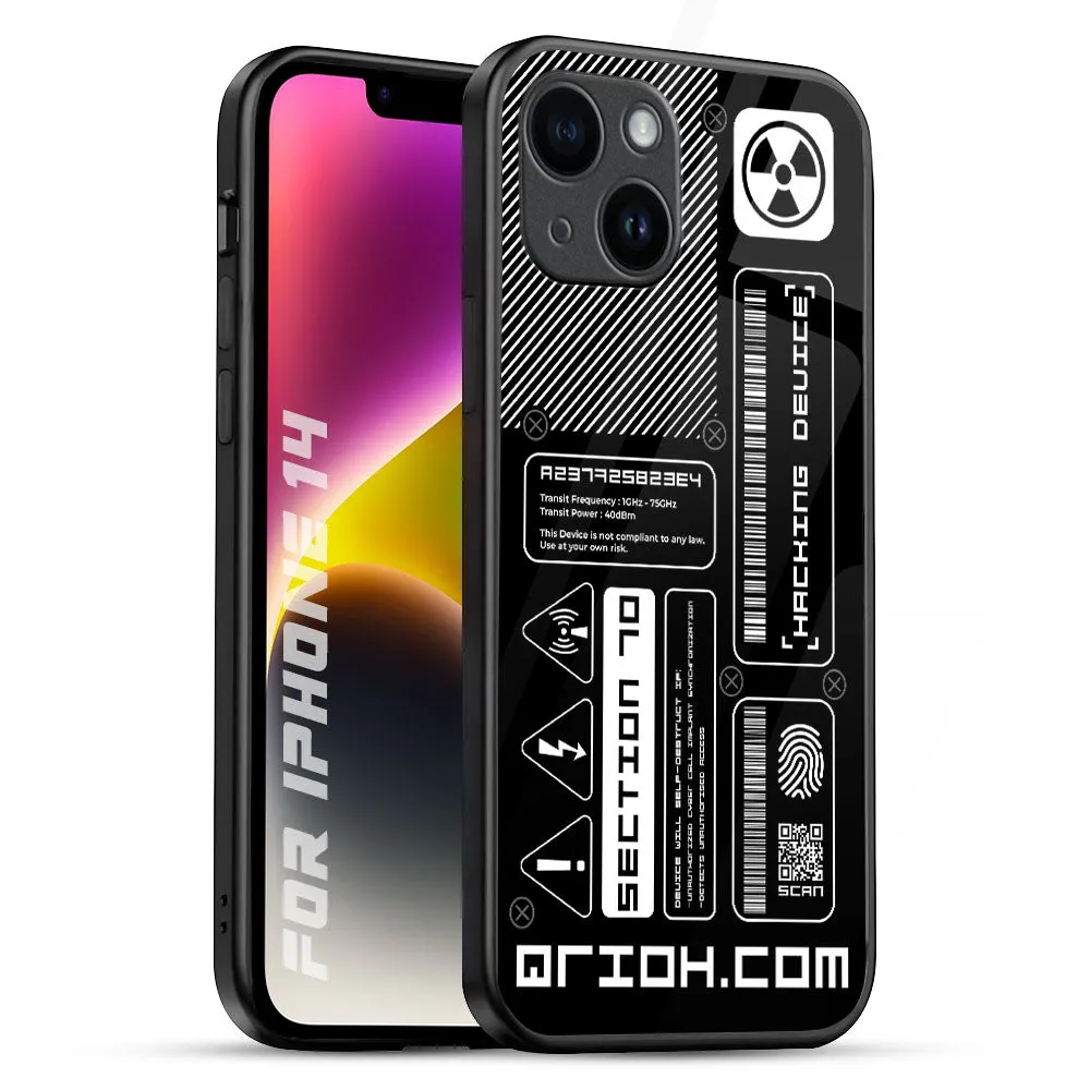 Anti Slip Soft Edging Futuristic Art Glass Case for iPhone 14