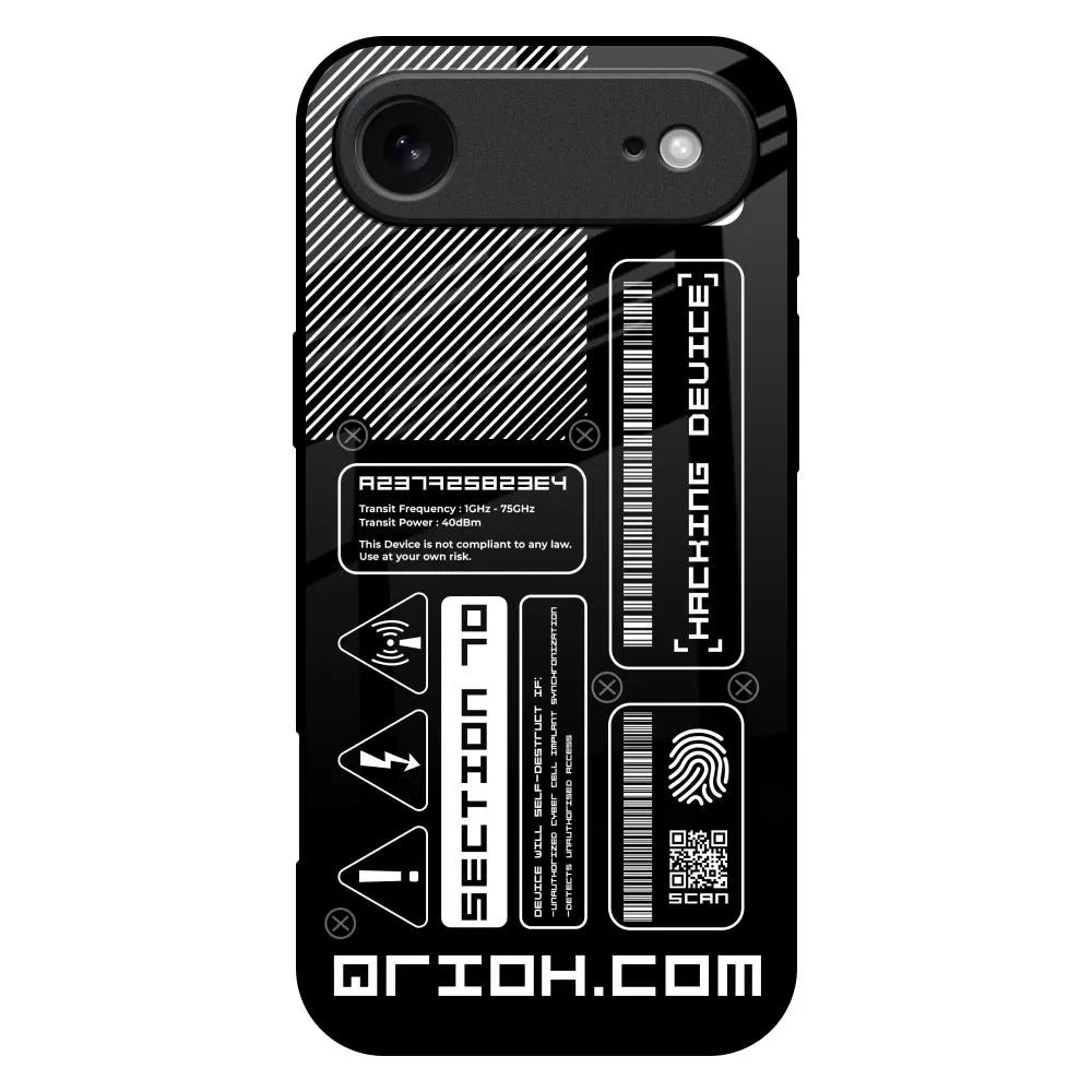 Non Slip Surface Durable Edge Layer Futuristic Art Glass Case for iPhone 17 Air