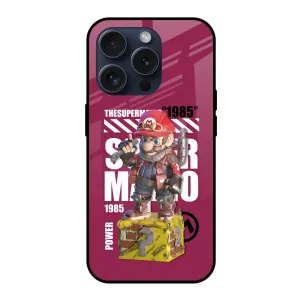 Gangster Hero Glass Case for iPhone 15 Pro Unique Artwork