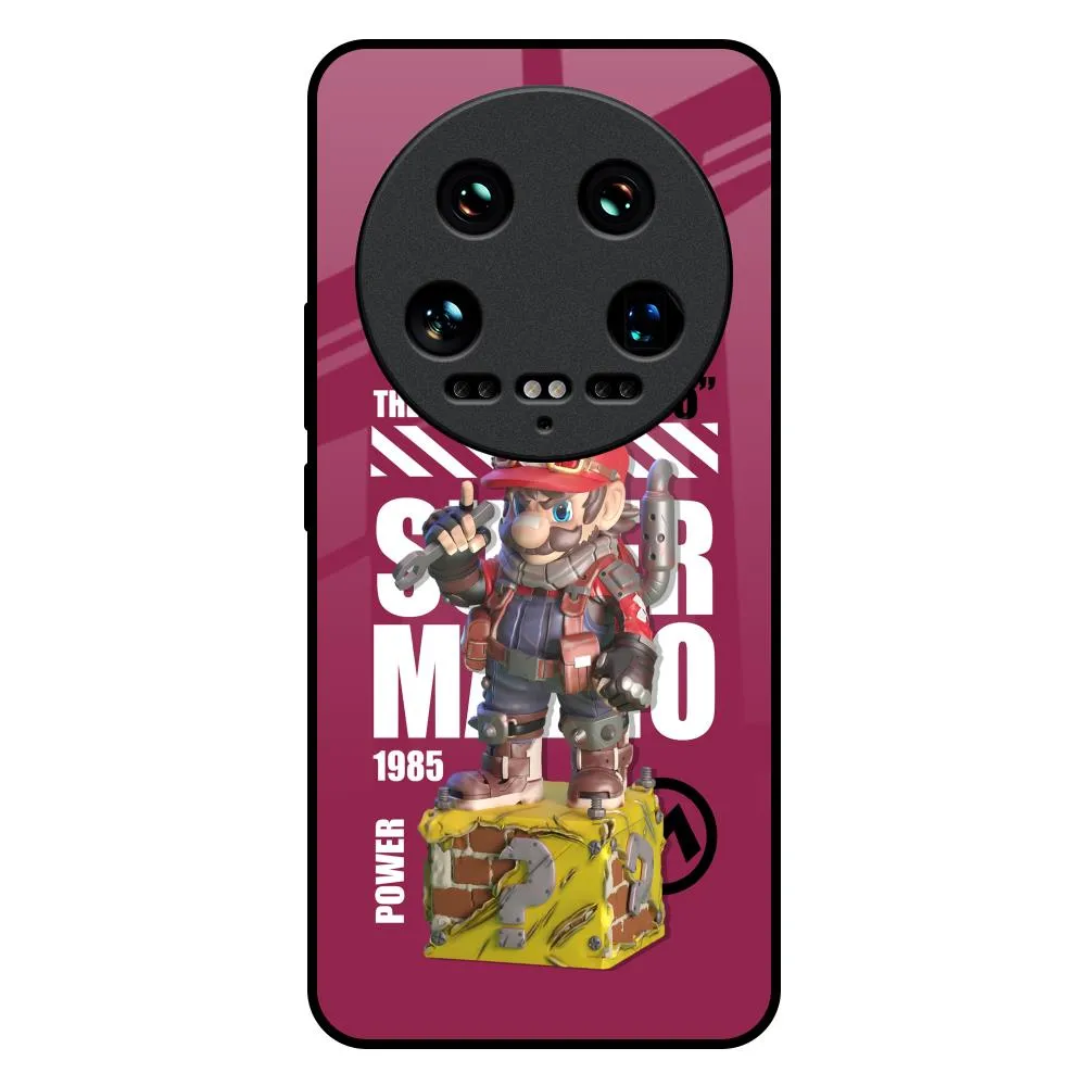 Gangster Hero Glass Case for Mi 14 Ultra 5G Glossy surface Rugged Pattern Design