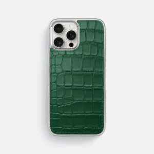 Glossy Sport Case For iPhone 16 Pro Max In Alligator Smooth Layer Soft Shape