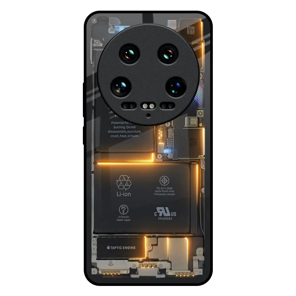 Rugged Design Style Glow Up Skeleton Glass Case for Mi 14 Ultra 5G
