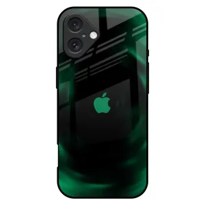 Green Well Glass Case for iPhone 16 Plus Vivid Texture Fashionable Texture