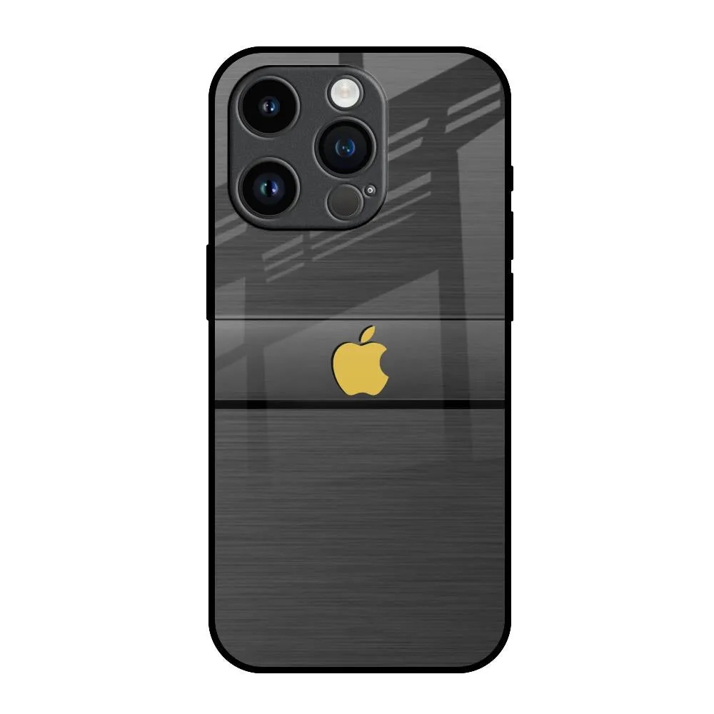 Anti Scratch Layer Grey Metallic Glass Case For iPhone 14 Pro