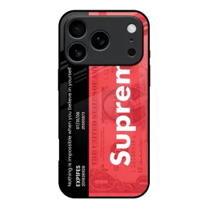 Easy Grip Polished Detail Supreme Ticket Glass Case for iPhone 17 Pro