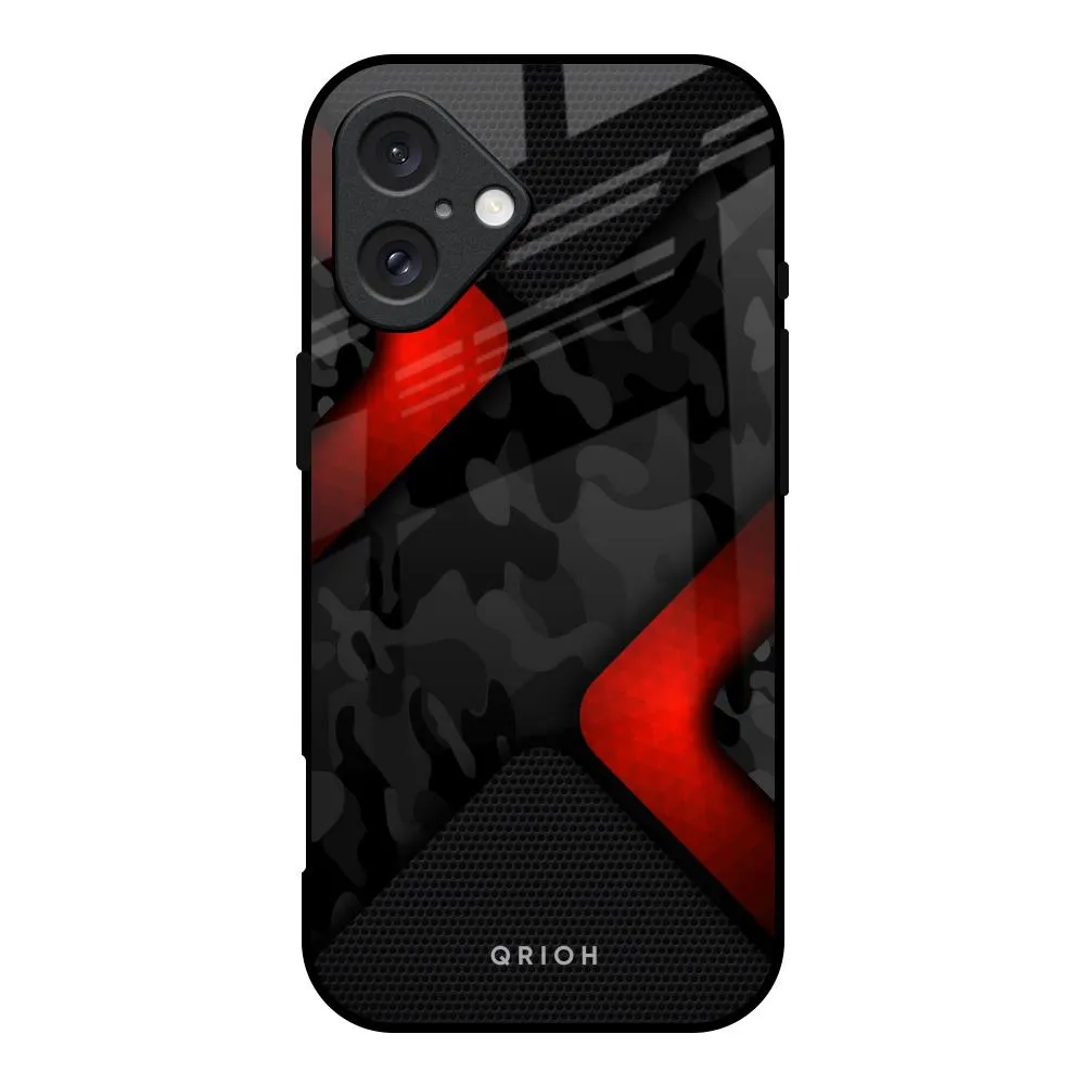 Modern Camo Abstract Glass Case for iPhone 16 Pocket Size Smooth Edges