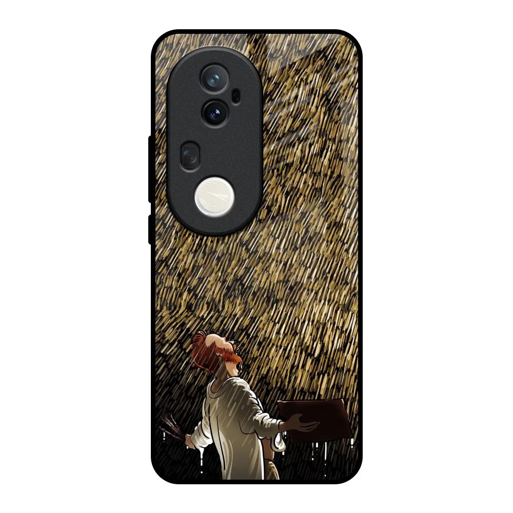 Durable Surface Rain Festival Glass Case for Vivo T4 Ultra 5G