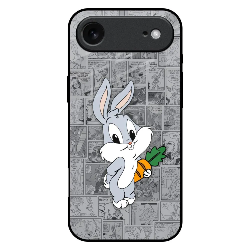 Protective Form Fit Color Layer Cute Baby Bunny Glass Case for iPhone 17 Air