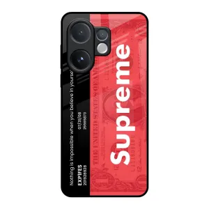 Flexible Pattern Supreme Ticket Glass Case for Vivo V60 5G