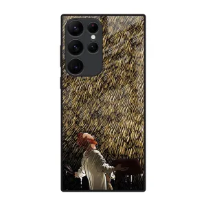Daily Durability Modern Style Rain Festival Glass Case for Samsung Galaxy S22 Ultra 5G