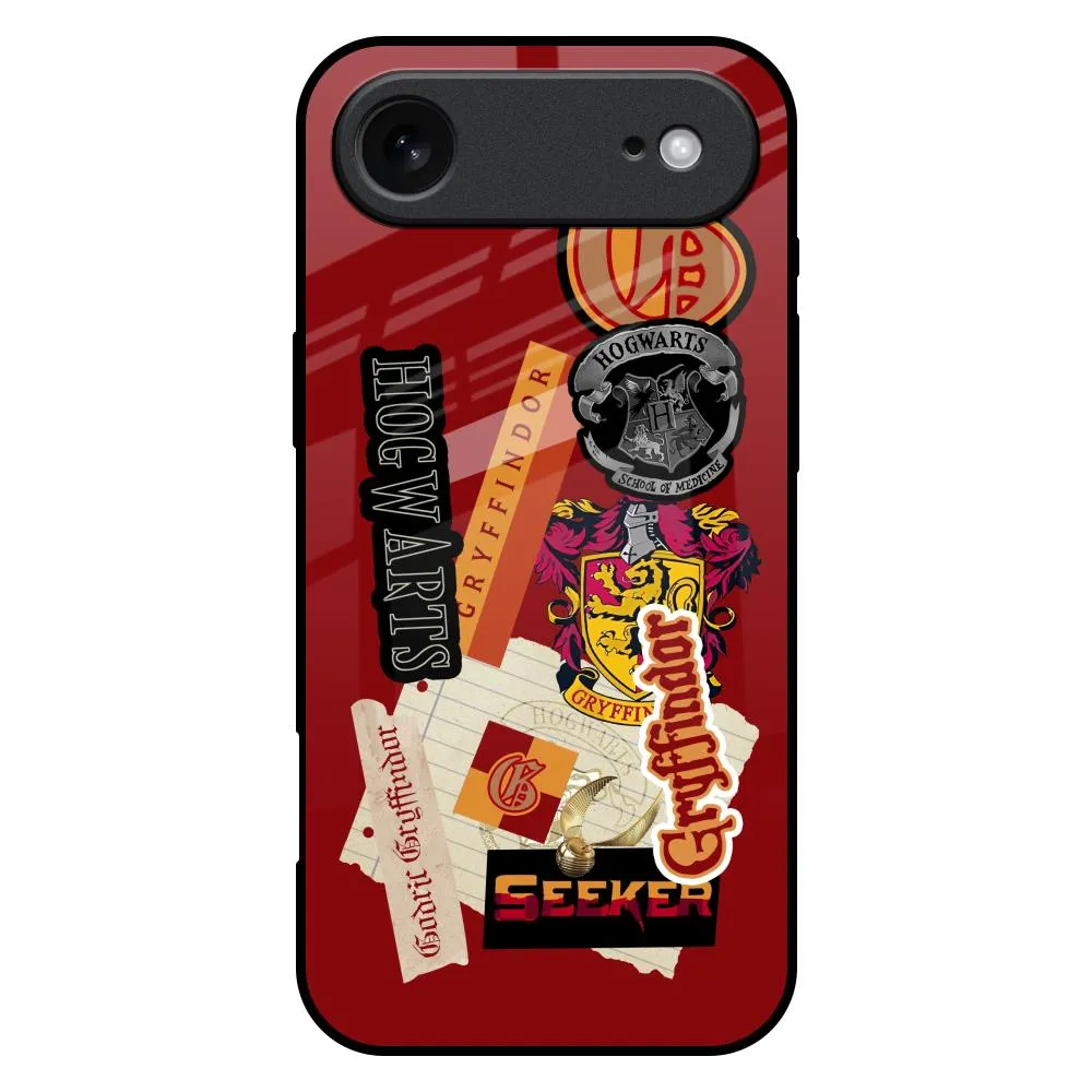 Gryffindor Glass Case for iPhone 17 Air Printed Graphic Gloss Layer Finish