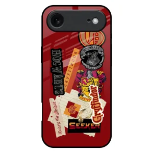 Gryffindor Glass Case for iPhone 17 Air Printed Graphic Gloss Layer Finish