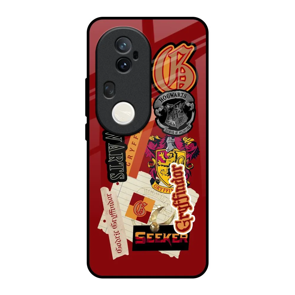 Transparent Edge Gryffindor Glass Case for Vivo T4 Ultra 5G