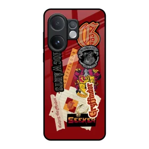 Stylish Shape Smooth Fit Gryffindor Glass Case for Vivo V60 5G