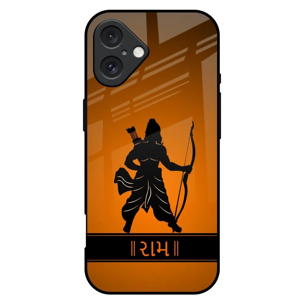 Halo Rama Glass Case for iPhone 16 Plus Stylish Texture