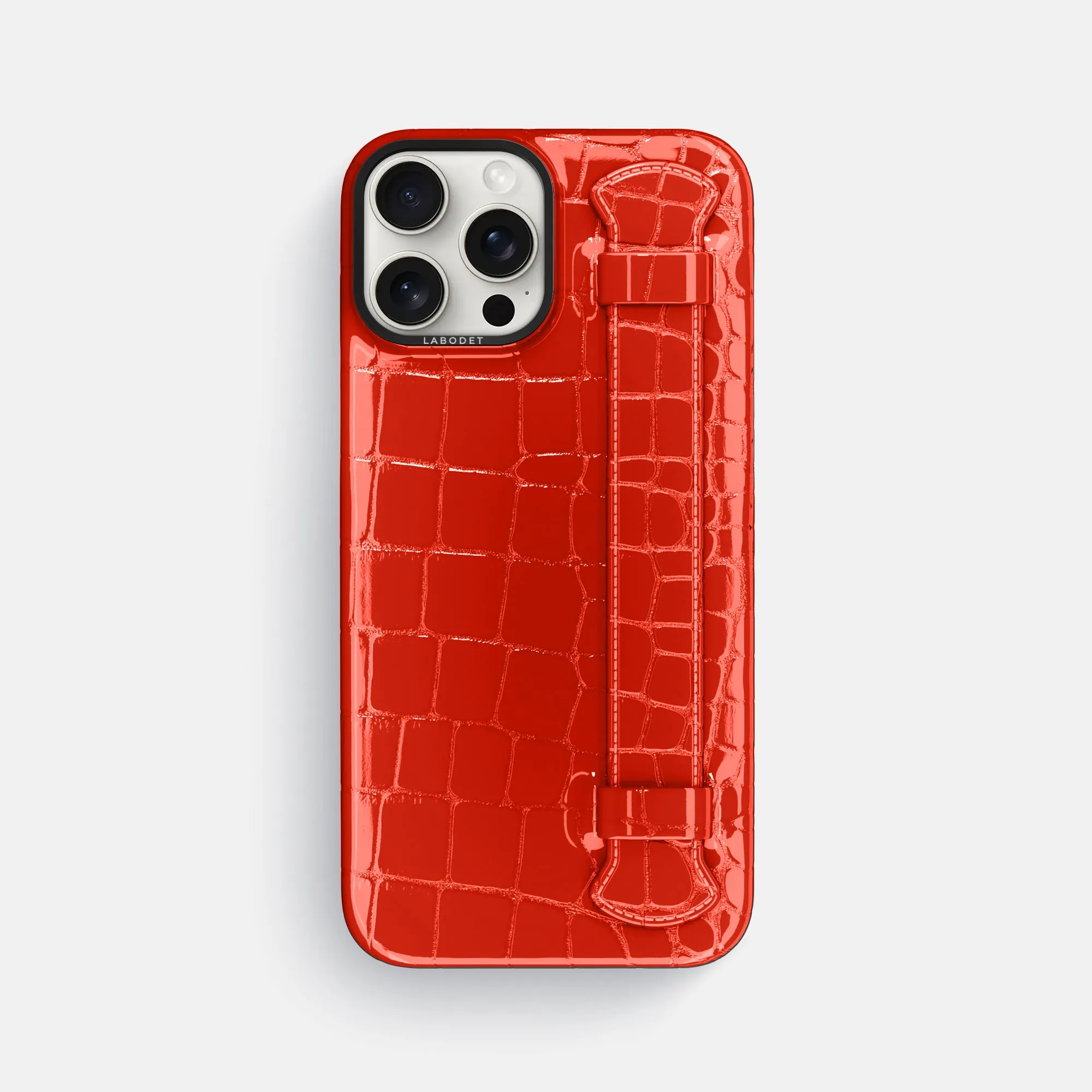 Handle Case For iPhone 16 Pro Max In Shiny Alligator Classic Design
