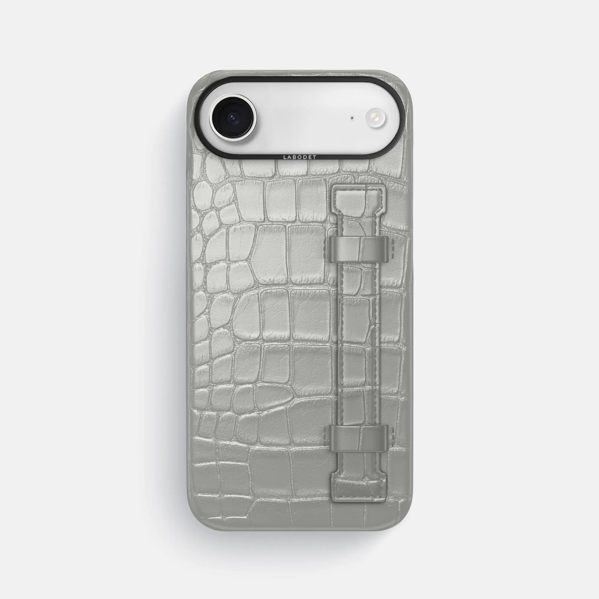 Textured Grip Handle Case For iPhone 17 Air In Metallic Alligator