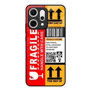 Trendy Detailing Handle With Care Glass Case for Oppo Reno14 5G