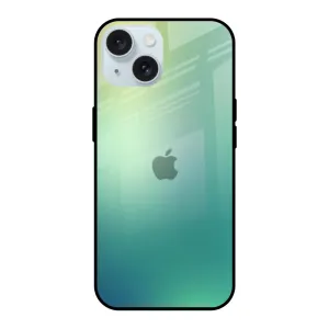 Slim Look anti fingerprint Dusty Green Glass Case for iPhone 15