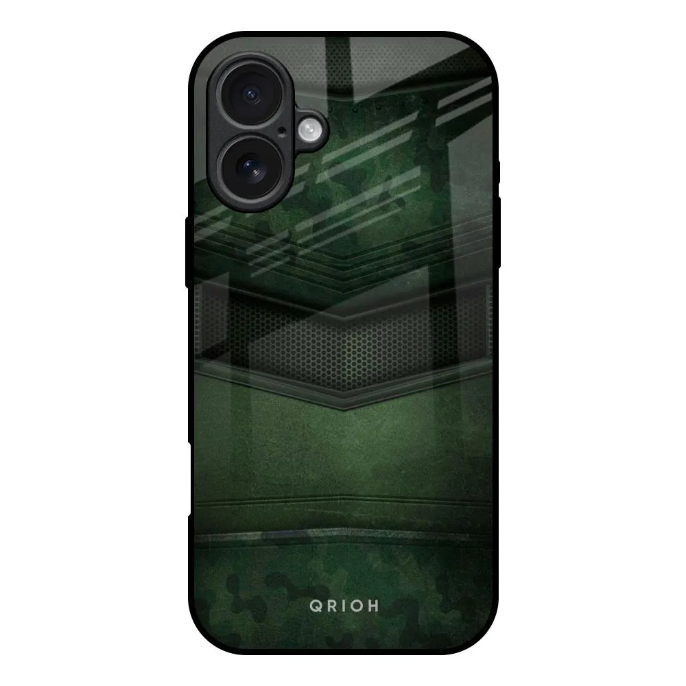 Green Leather Glass Case for iPhone 17 Modern Aesthetic Soft Grip Layer