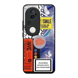 Protective Pattern Texture Smile for Camera Glass Case for Vivo T4 Ultra 5G