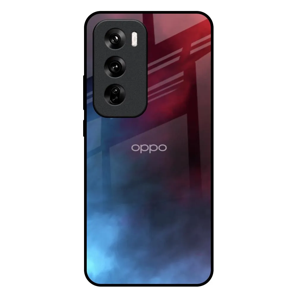 Everyday Comfort Soft Touching Smokey Watercolor Glass Case for Oppo Reno 12 5G