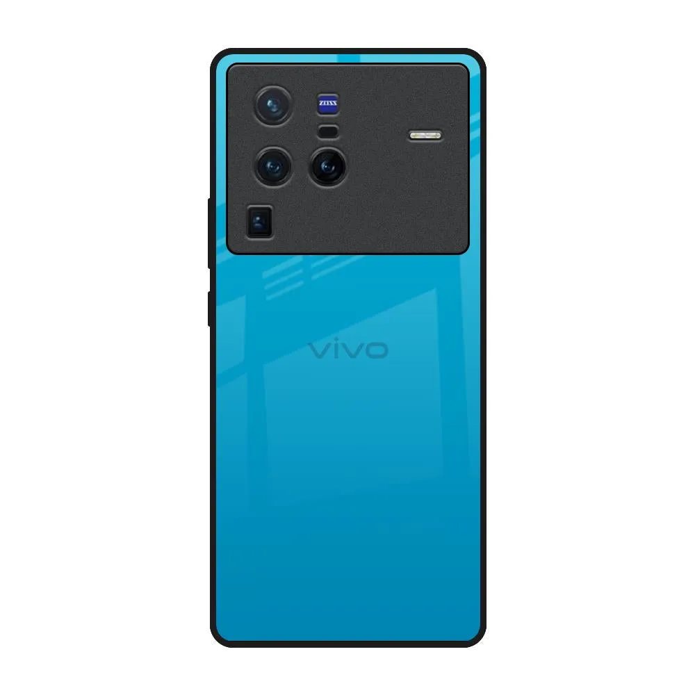 Blue Aqua Glass Case for Vivo X80 Pro 5G Durable Quality
