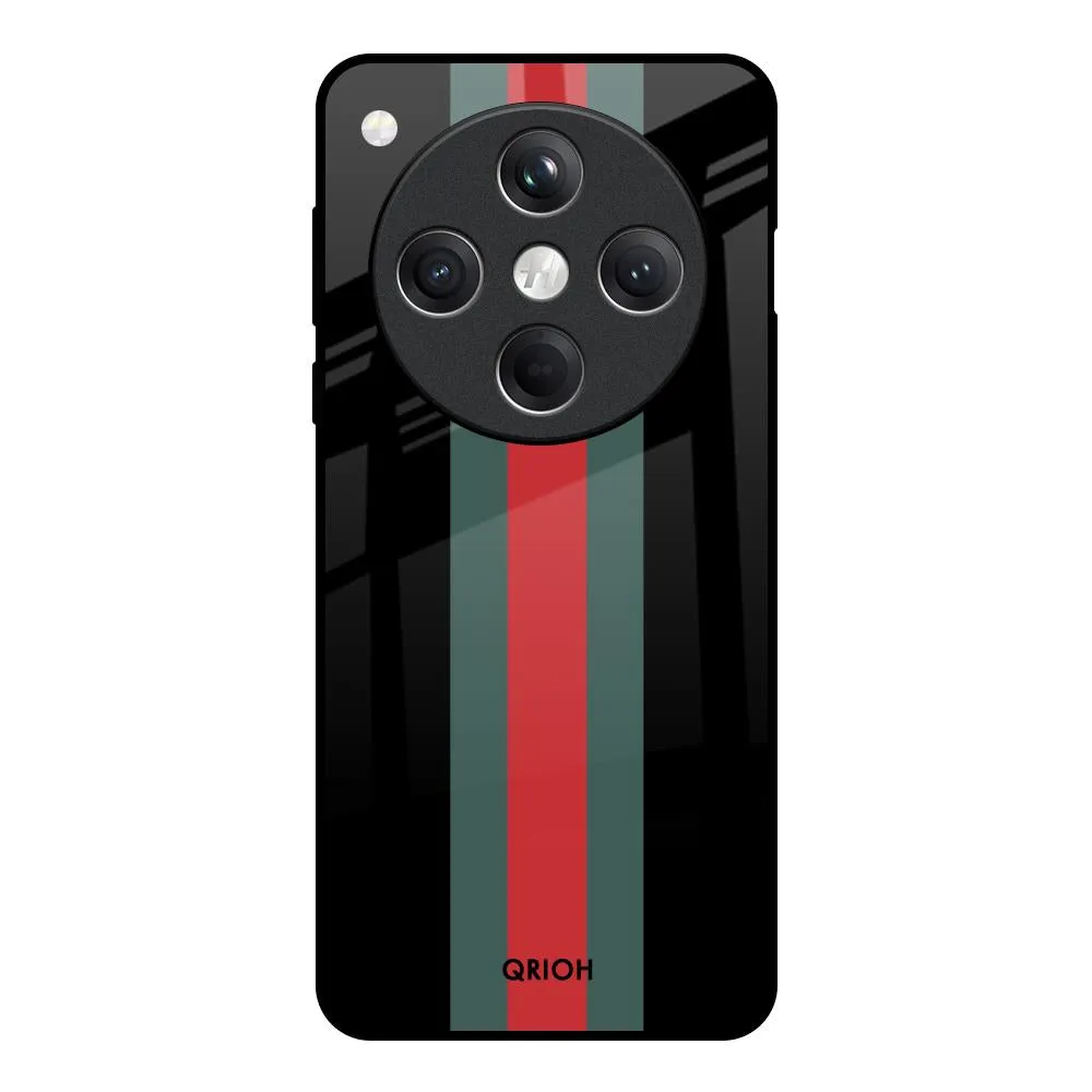 Vertical Stripes Glass Case for Oppo Find X8 5G Soft Edge Detail Luxury Finish Texture