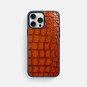 Fashionable Texture Toned Sport Case For iPhone 16 Pro Max In Patina Alligator
