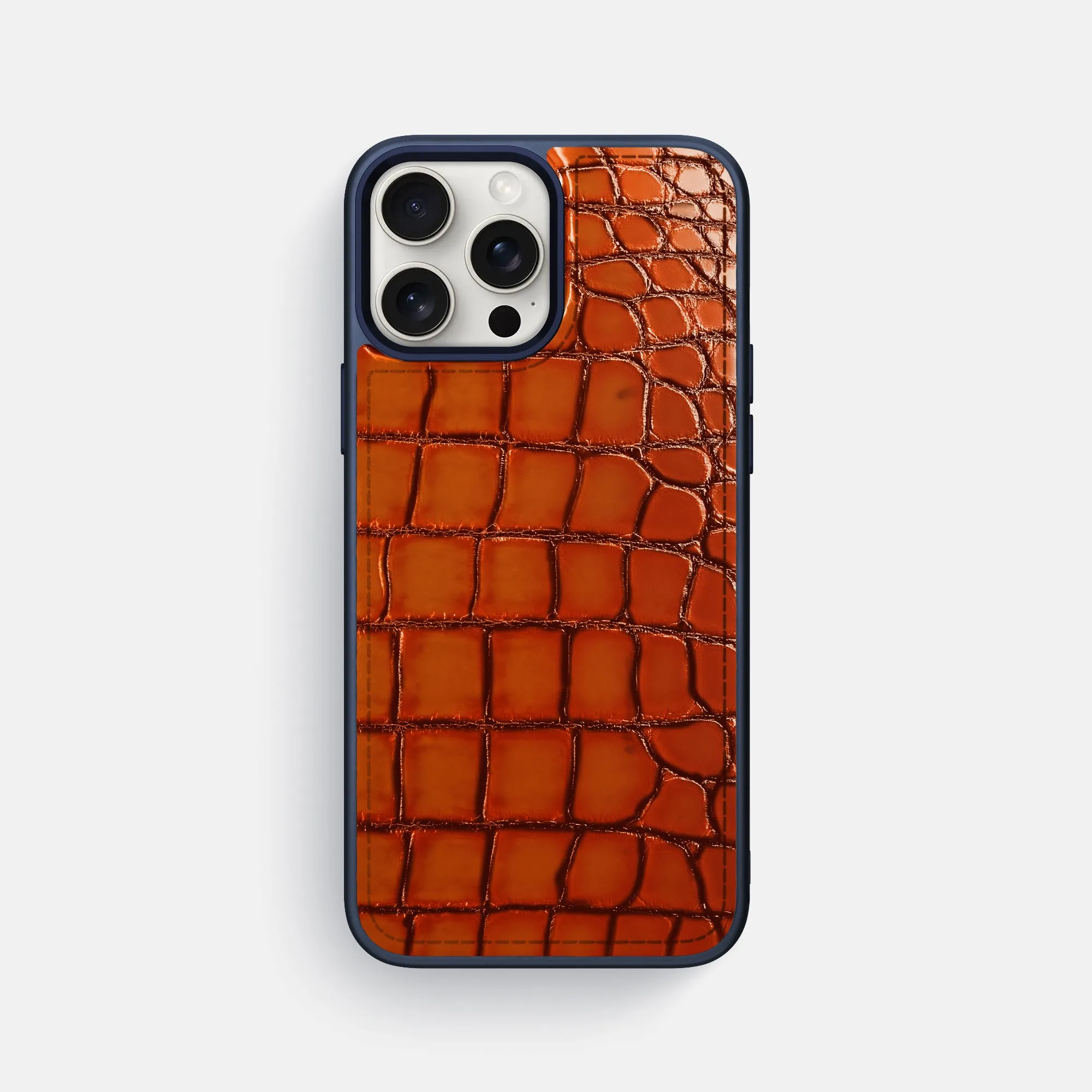 Fashionable Texture Toned Sport Case For iPhone 16 Pro Max In Patina Alligator