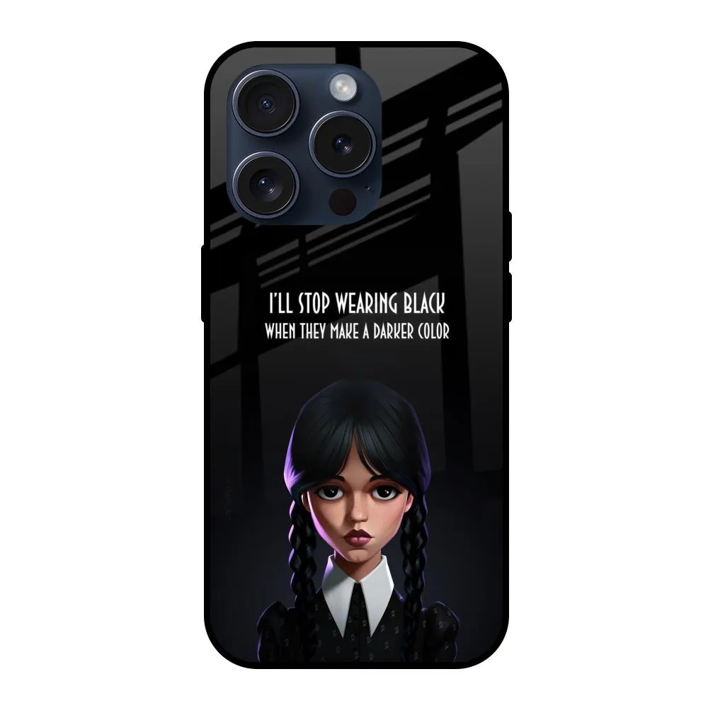 Aesthetic Digital Art Glass Case for iPhone 15 Pro Smooth Texture Classic Frame