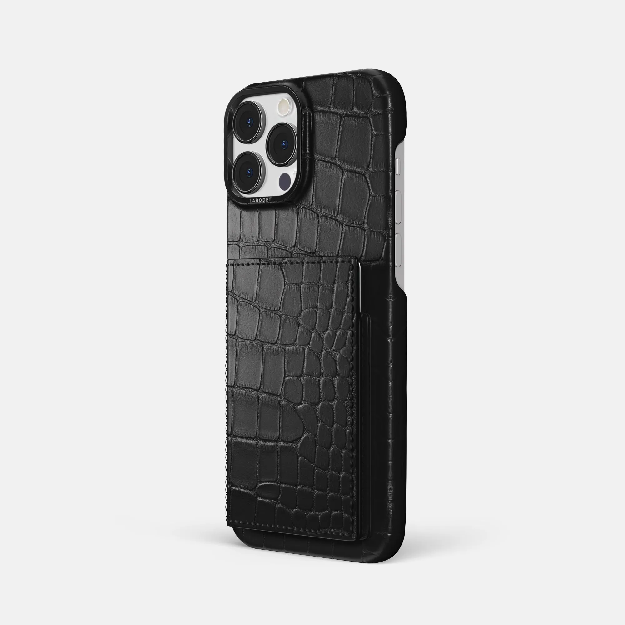 Bi-Fold Case For iPhone 16 Pro Max In Alligator Gloss Finish Texture