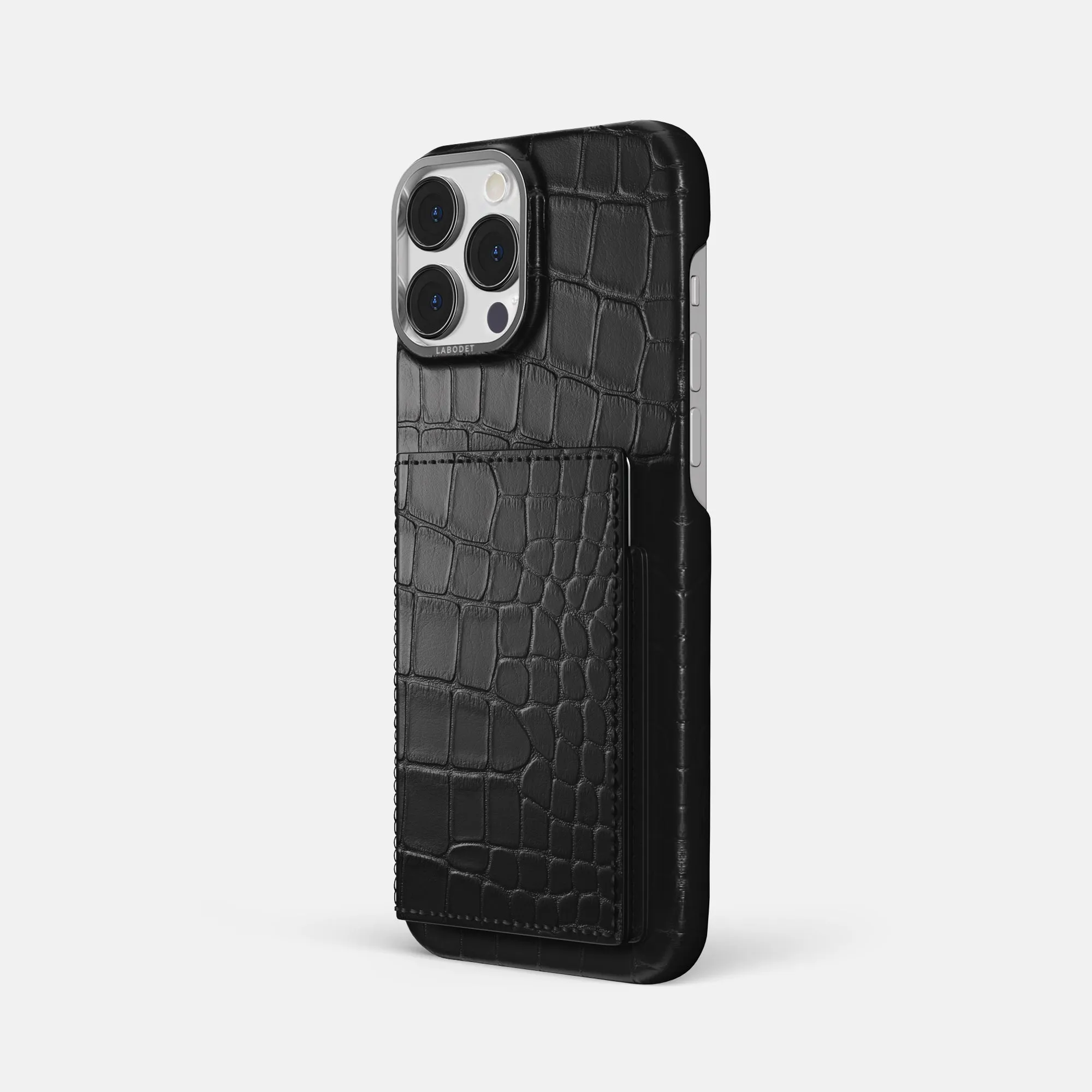 Bi-Fold Case For iPhone 16 Pro Max In Alligator Hybrid Texture Minimal Form
