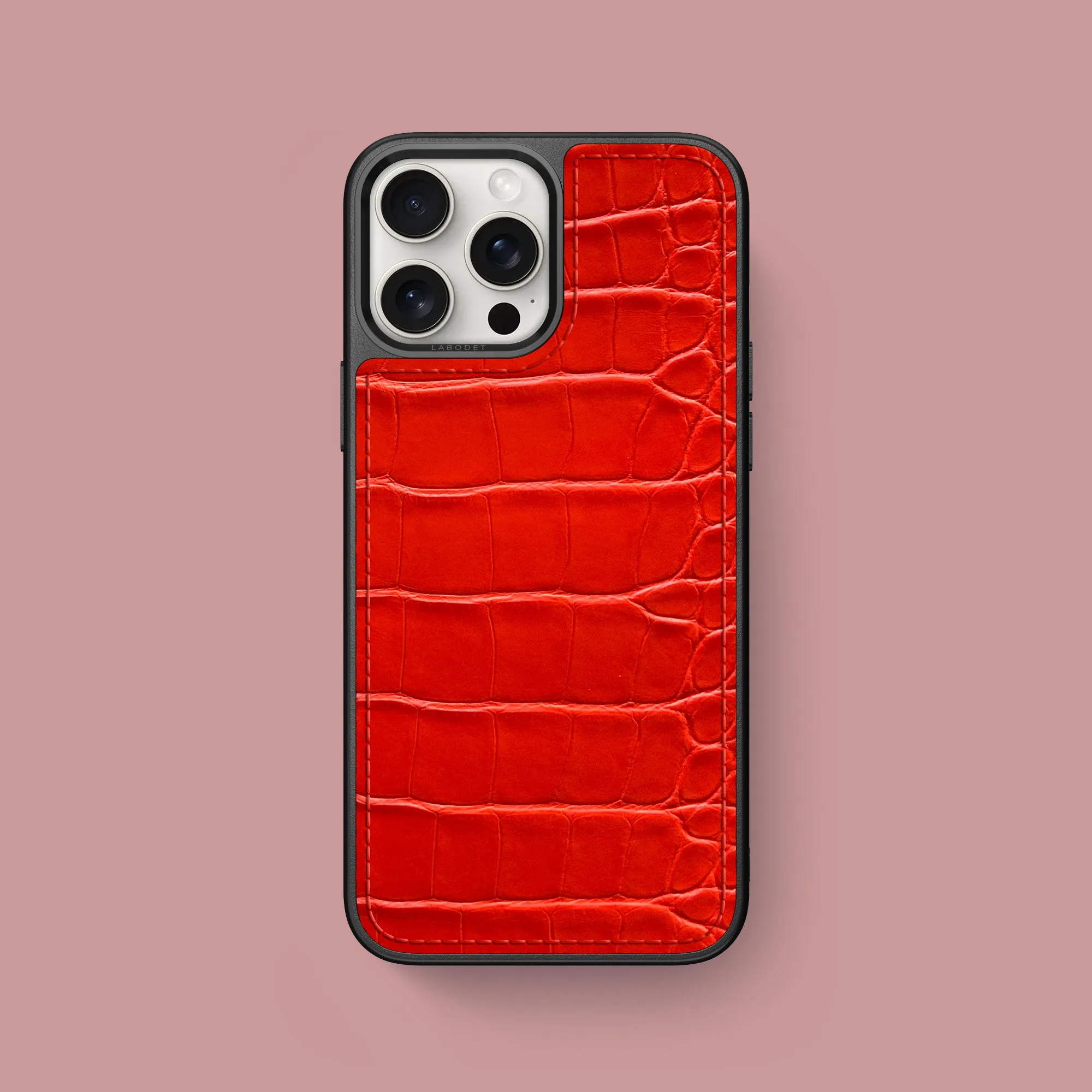 Luxury Accent Color Gradient Sport Case Deep Coral For iPhone 16 Pro Max In Alligator