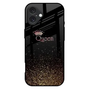 I Am The Queen Glass Case for iPhone 16 Plus Gloss Finish Color Finish