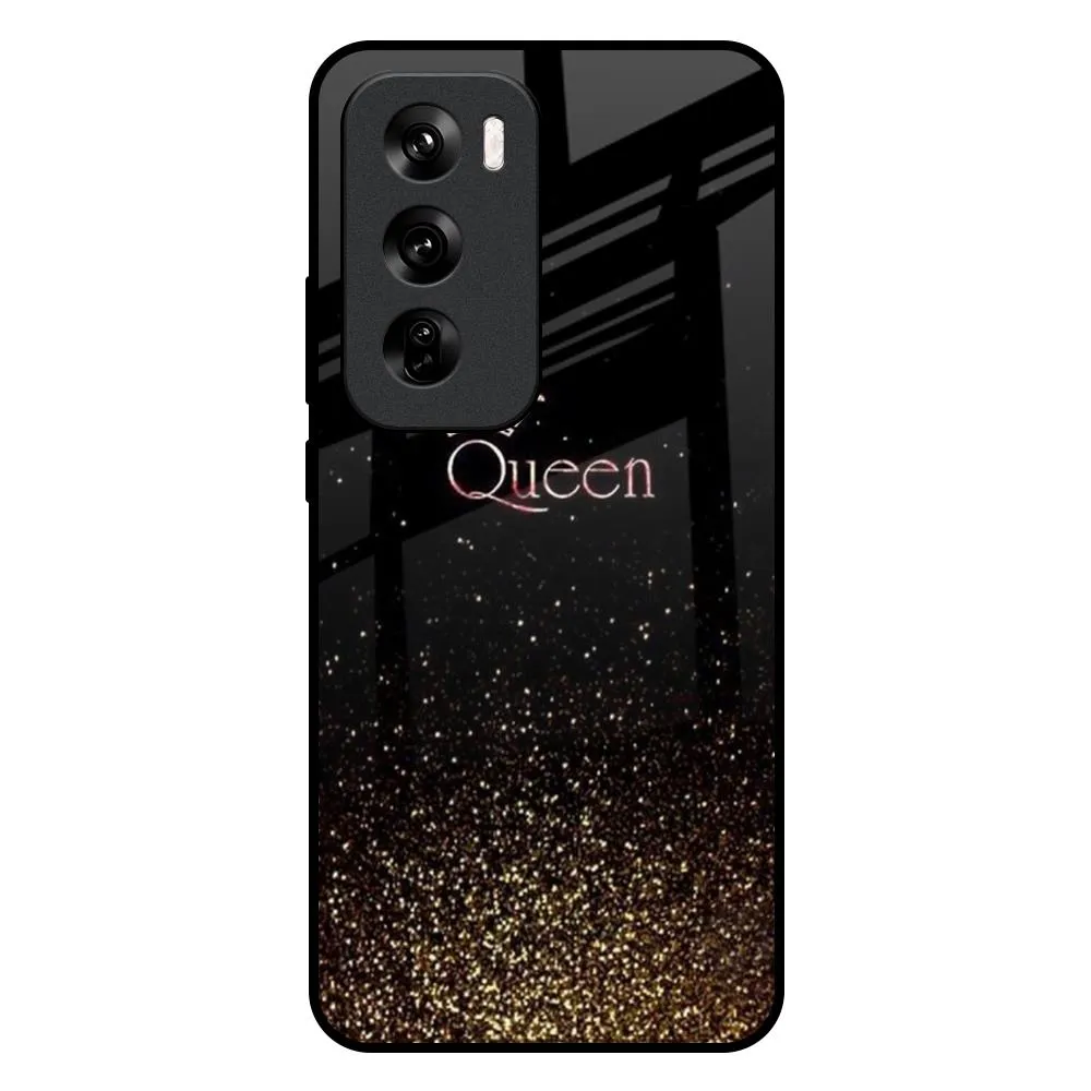 I Am The Queen Glass Case for Oppo Reno 12 5G Elegant Surface Lightweight Shell