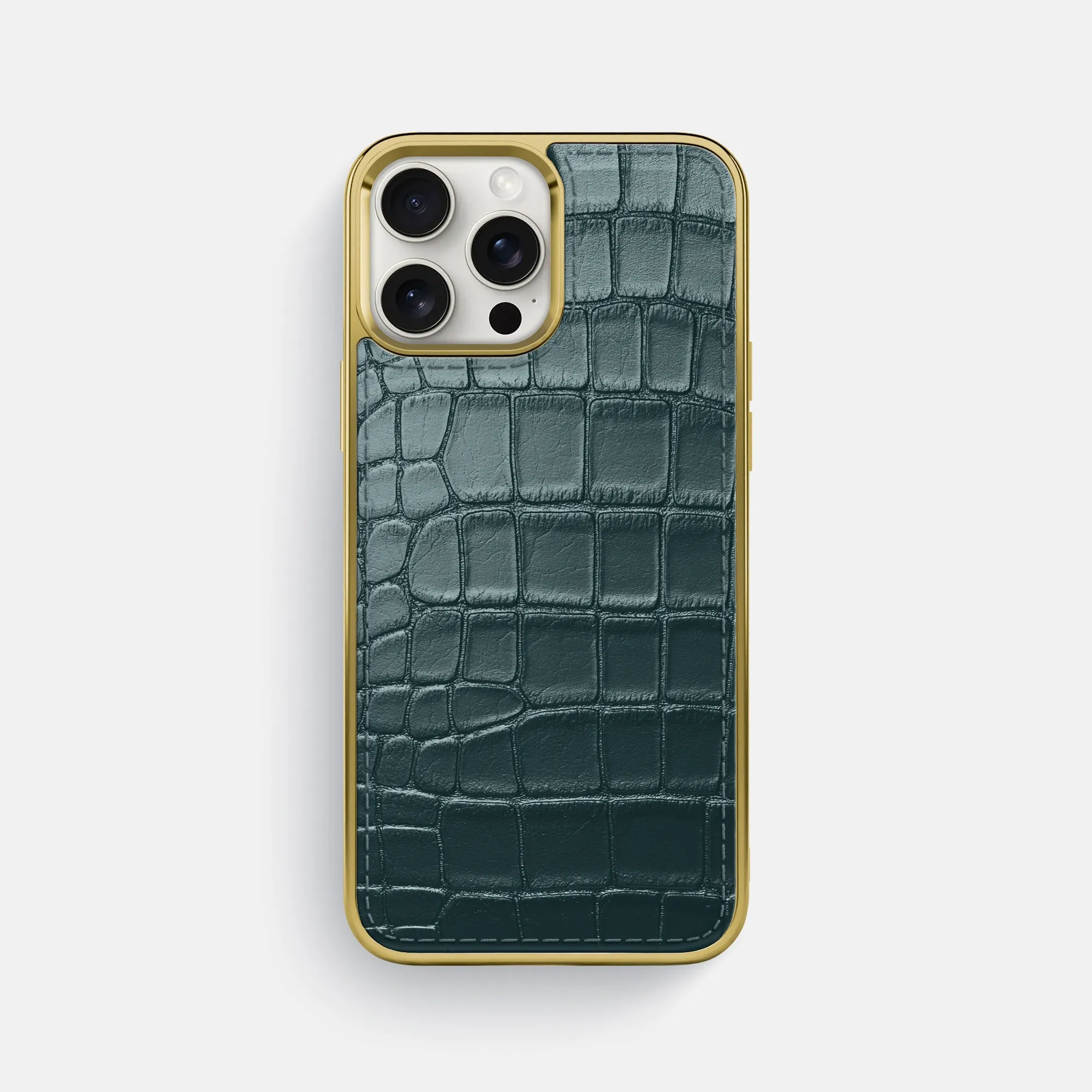 Glossy Sport Case For iPhone 16 Pro Max In Metallic Alligator Stylish Color