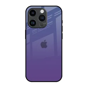 Smooth Shape Indigo Pastel Glass Case For iPhone 14 Pro