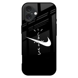 Jack Cactus Glass Case for iPhone 16 Plus Stylish Detail