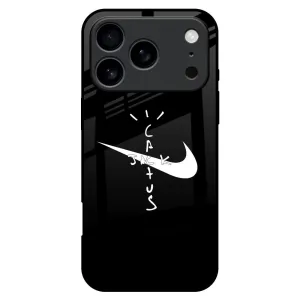 Jack Cactus Glass Case for iPhone 17 Pro Max Sport Inspired Elegant Pattern Design