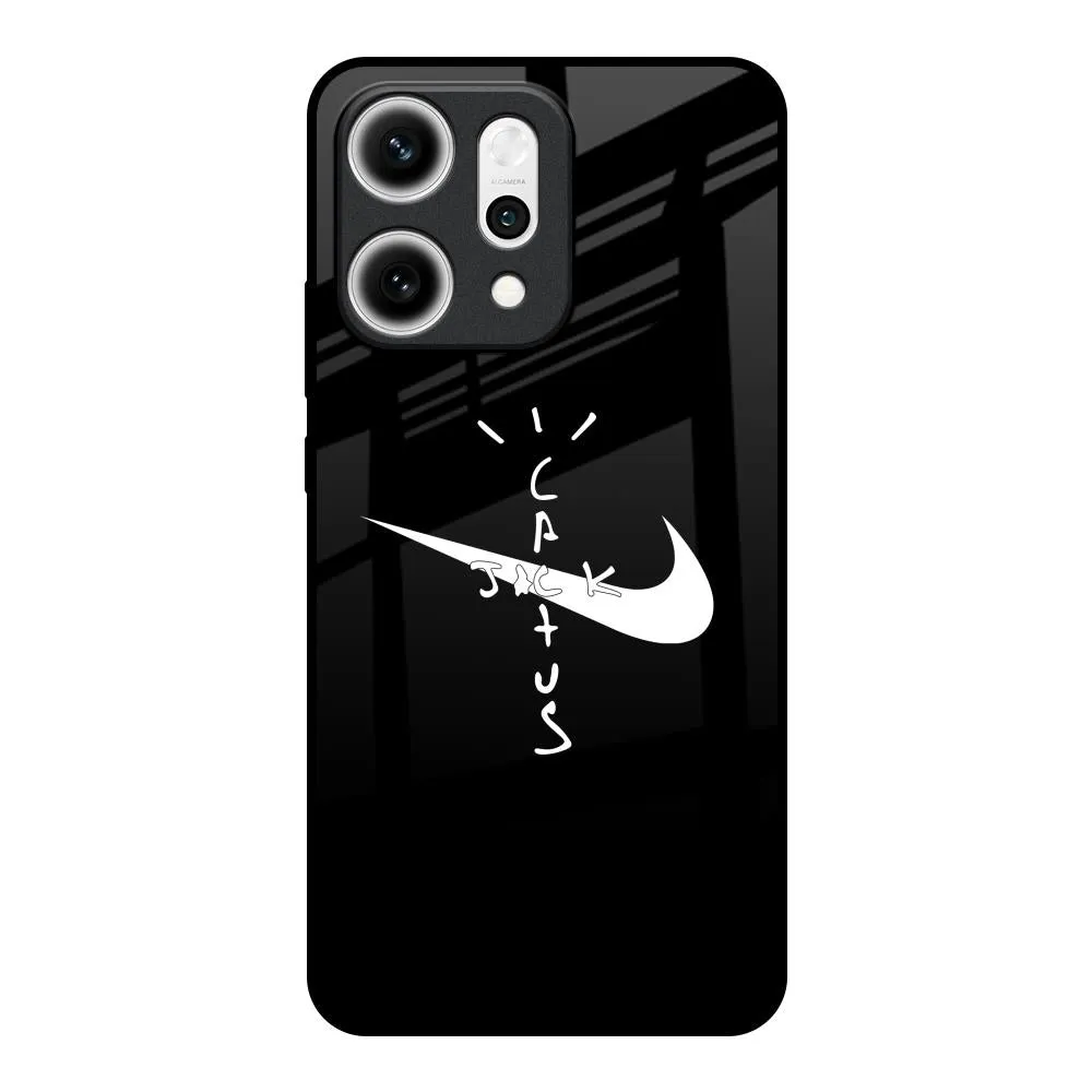 Jack Cactus Glass Case for Oppo Reno14 5G Lightweight Build Quality Trendy Texture Finish