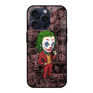 Joker Cartoon Glass Case for iPhone 15 Pro Shock Resistant Build