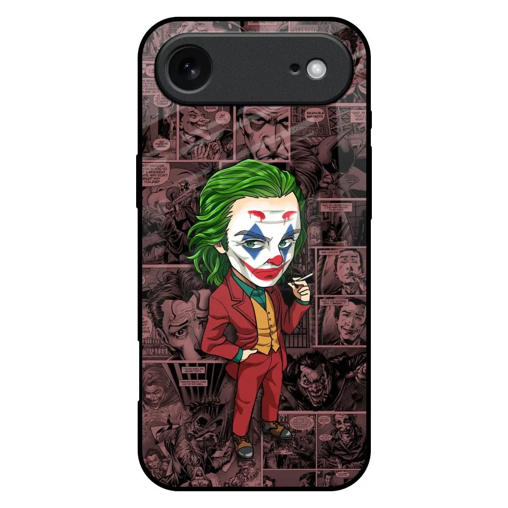 Joker Cartoon Glass Case for iPhone 17 Air 3D Effect