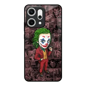 Matte Texture Design Joker Cartoon Glass Case for Oppo Reno14 5G