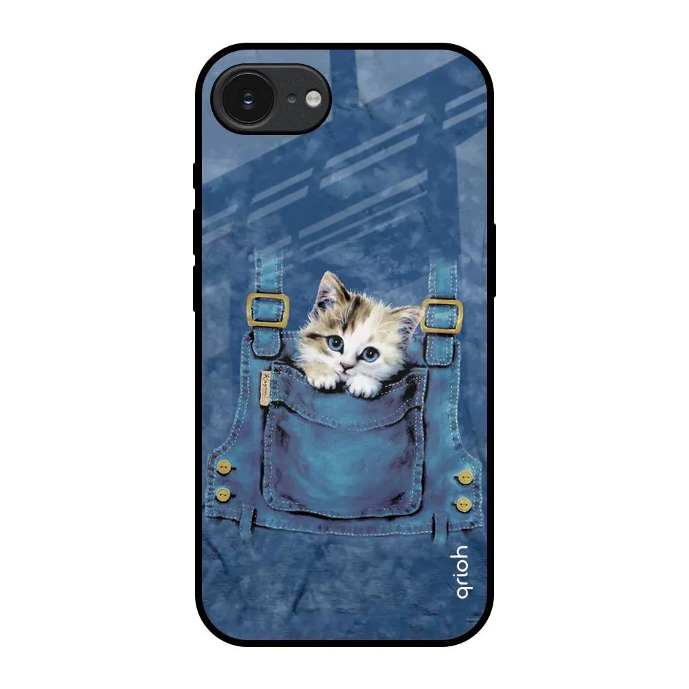 Wireless charging Kitty In Pocket Glass Case For Apple iPhone 16e