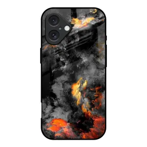 Daily Durability Lava Explode Glass Case for iPhone 16