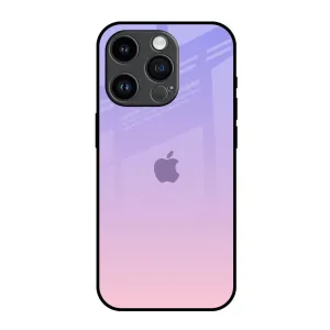 Soft Edge Look Soft Surface Lavender Gradient Glass Case for iPhone 14 Pro