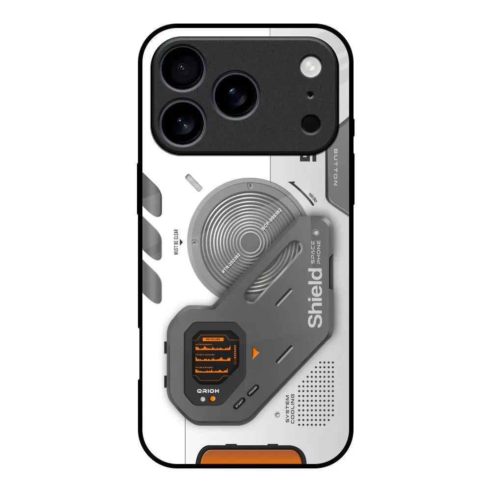 Sport Inspired Modern Detail Liberty Cyber Glass Case for iPhone 17 Pro